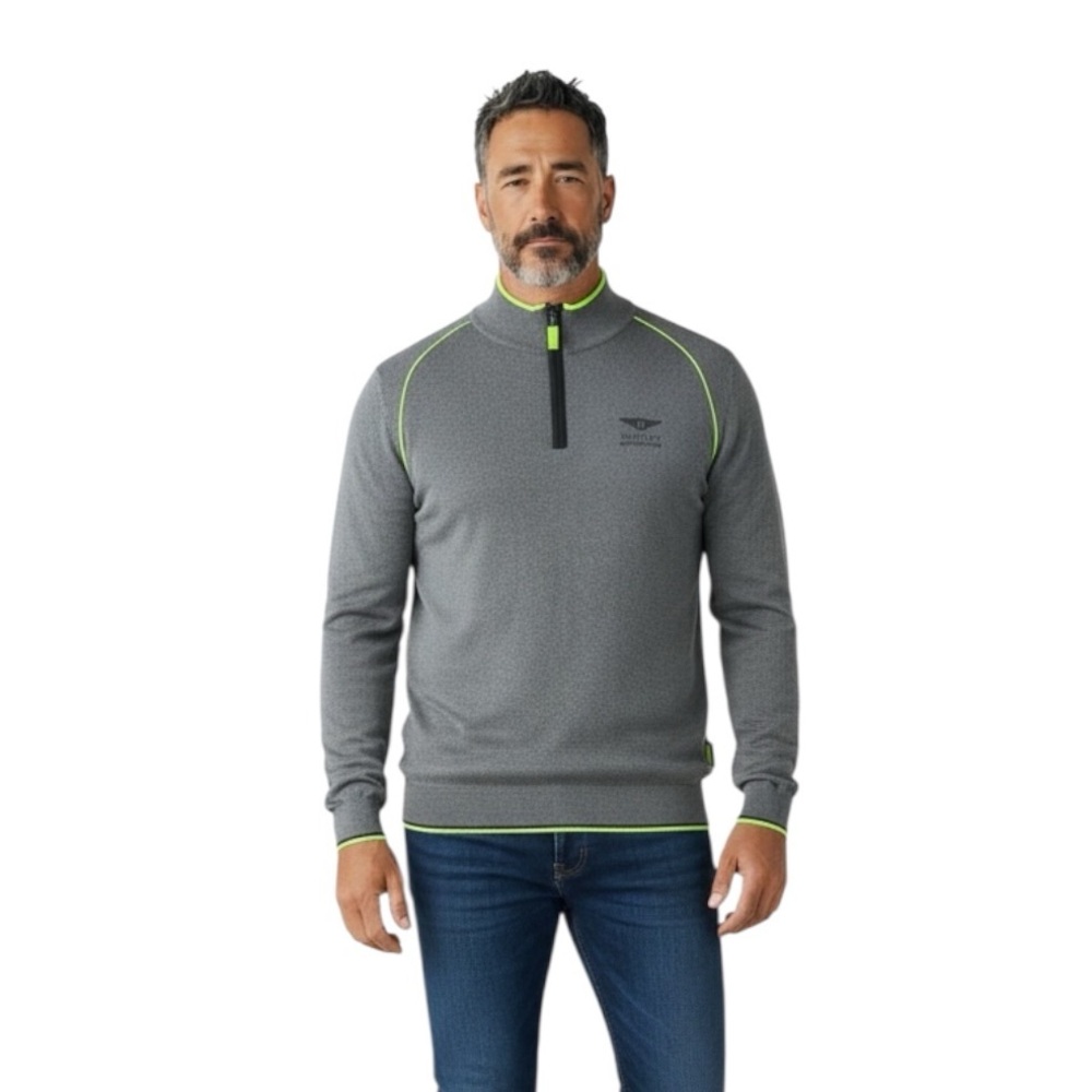 Bentley Motorsport Merino Wool Quarter Zip Sweater